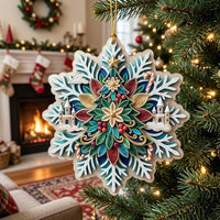 Holiday Fantasy Garden Christmas Mica Ornament GFTONTD2137
