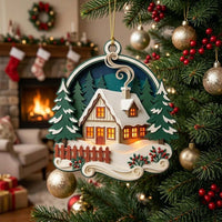 Cabin In The Pines Christmas Mica Ornament GFTONTD2138