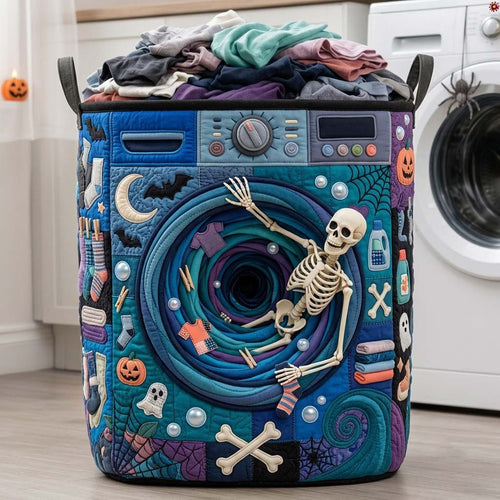 Skeleton Laundry Vortex Quilted Laundry Basket GFTONTD2188