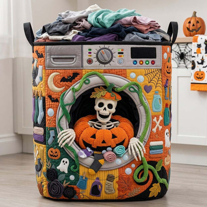 Pumpkin Laundry Monster Quilted Laundry Basket GFTONTD2190