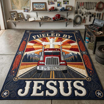 Fueled By Jesus Area Rug GFTONTD2206