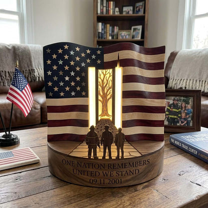 9/11 Remember Wooden Block 3-Layers