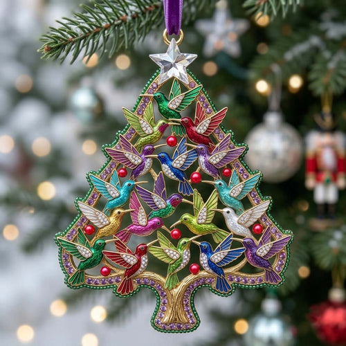 Hummingbird Jewel Tree Christmas Mica Ornament GFTONTD2263