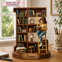 Window Seat Book Nook Wooden Block 3-Layers QTCUZ GFTONTD2280