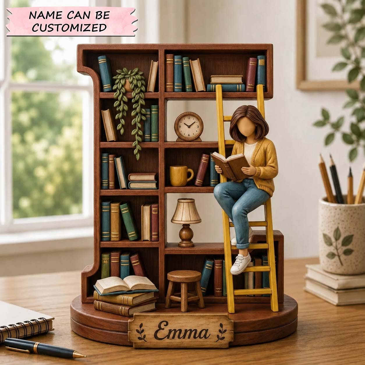 Girl Book Wooden Block 3-Layers