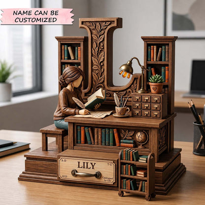 Girl Book Wooden Block 3-Layers