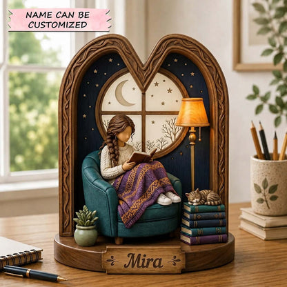 Girl Book Wooden Block 3-Layers