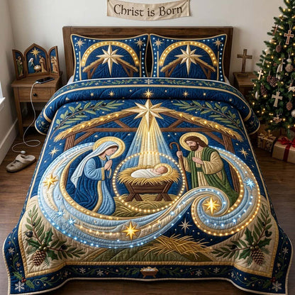 The Light of Bethlehem 3-Piece Quilted Bedding Set GFTONTD2292