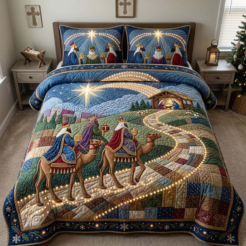 The Light of Bethlehem 3-Piece Quilted Bedding Set GFTONTD2295