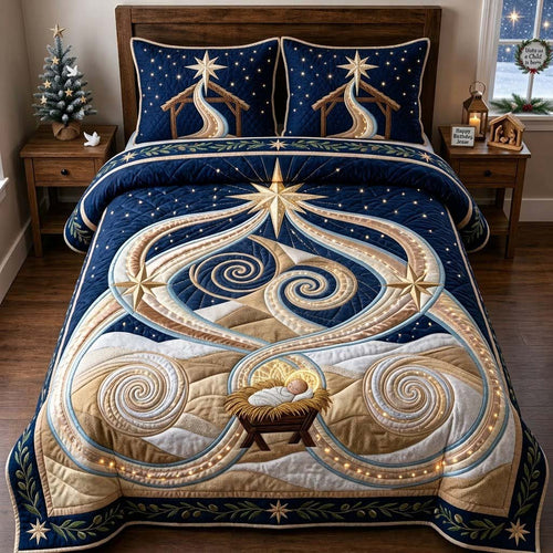 The Light of Bethlehem 3-Piece Quilted Bedding Set GFTONTD2296