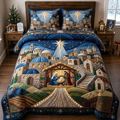 The Light of Bethlehem 3-Piece Quilted Bedding Set GFTONTD2297
