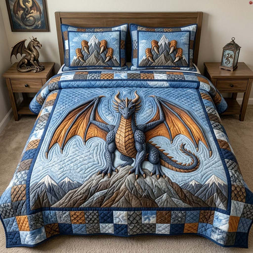 Legends of the Dragon 3-Piece Quilted Bedding Set GFTONTD2319