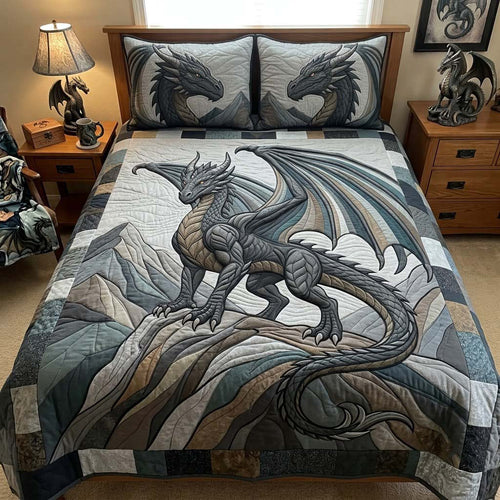 Legends of the Dragon 3-Piece Quilted Bedding Set GFTONTD2321