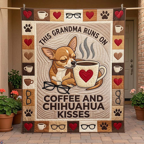 Chihuahua Tiny Paws Quilted Blanket GFTONTD2325
