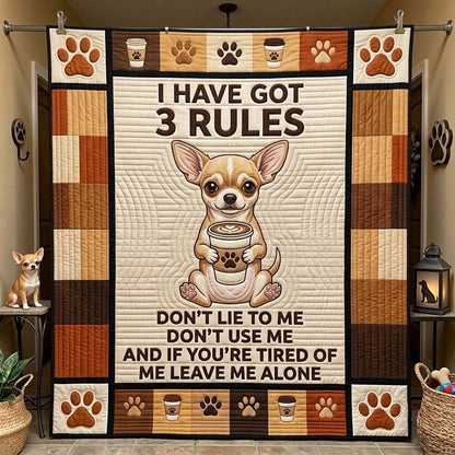 Chihuahua Tiny Paws Quilted Blanket GFTONTD2330
