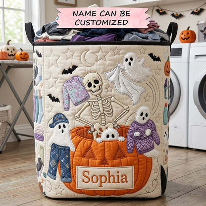 Dead Tired Laundry Club Quilted Laundry Basket QTCUZ GFTONTD2334