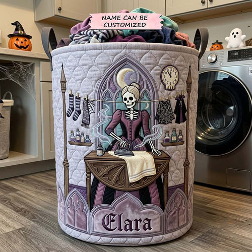 Dead Tired Laundry Club Quilted Laundry Basket QTCUZ GFTONTD2335