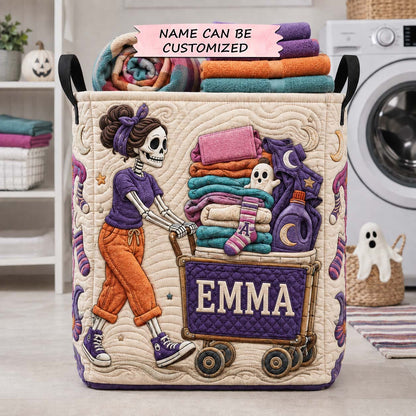 Dead Tired Laundry Club Quilted Laundry Basket QTCUZ GFTONTD2337