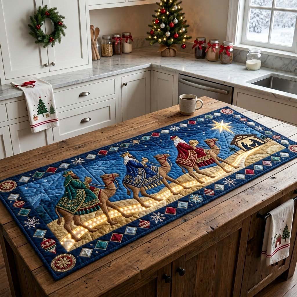 Christmas Magic Quilted Table Runner GFTONTD2372