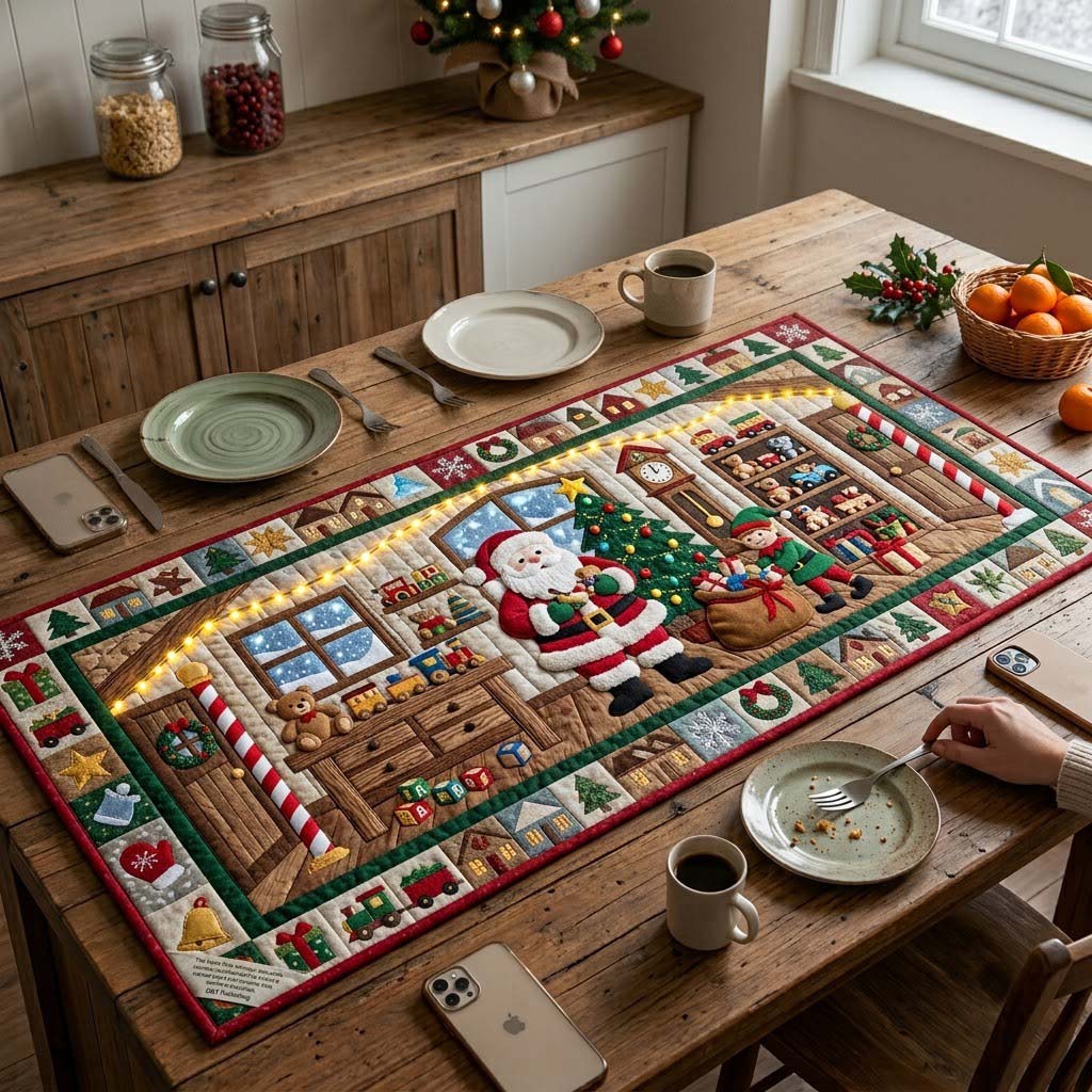 Christmas Magic Quilted Table Runner GFTONTD2378