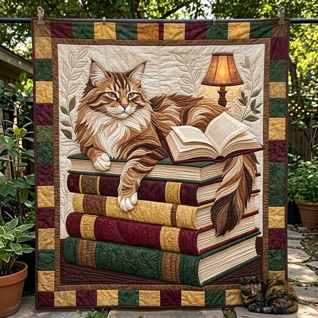 Whiskers in Stitches Quilted Blanket GFTONTD2390