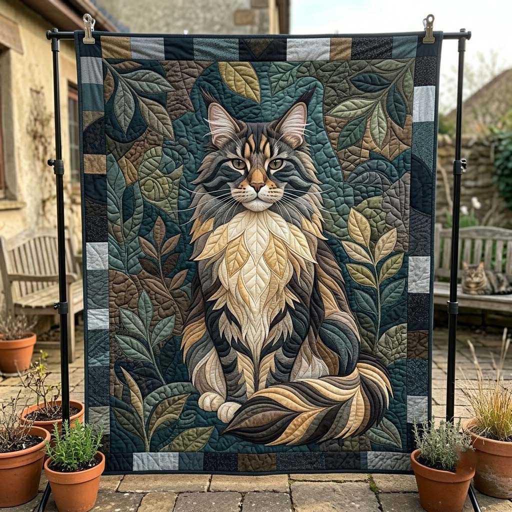 Whiskers in Stitches Quilted Blanket GFTONTD2391