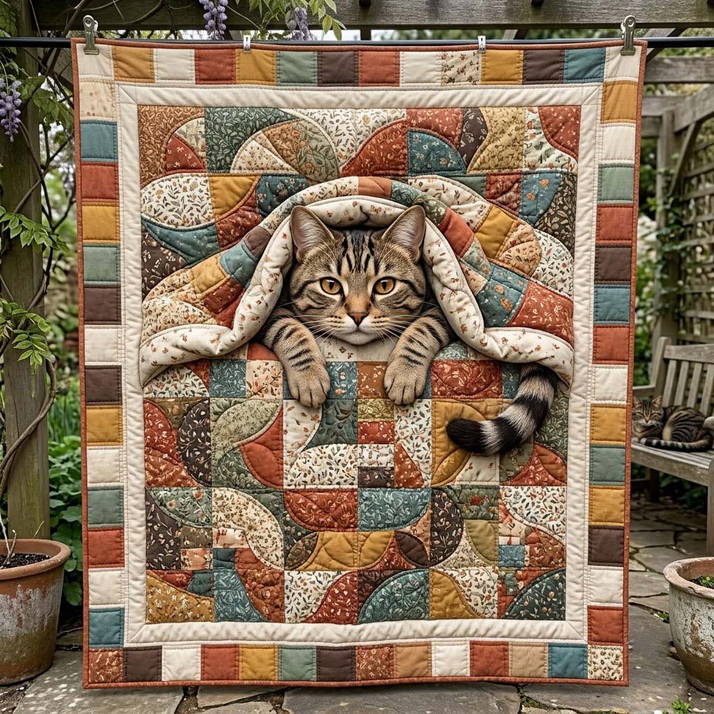 Whiskers in Stitches Quilted Blanket GFTONTD2392