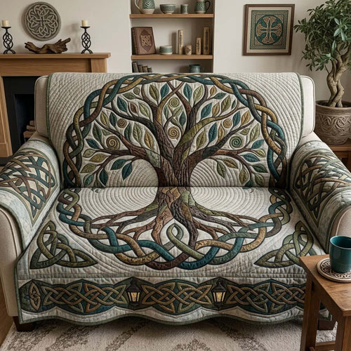 Roots of the Ancient Isles Quilted Sofa Cover GFTONTD2409