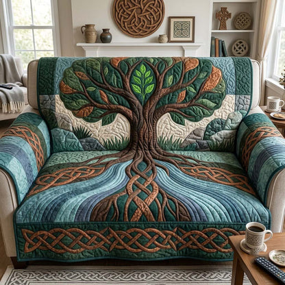 Roots of the Ancient Isles Quilted Sofa Cover GFTONTD2411