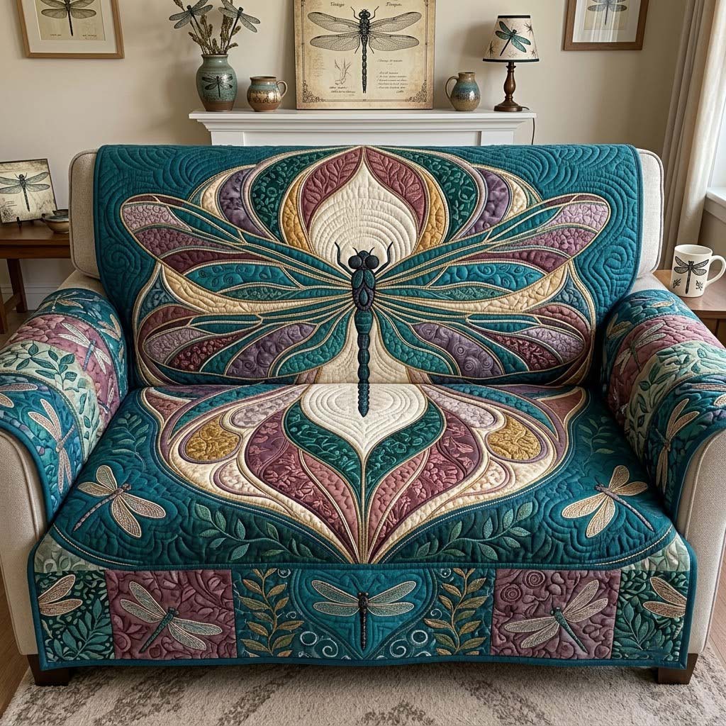 Wings of Tranquility Quilted Sofa Cover GFTONTD2418