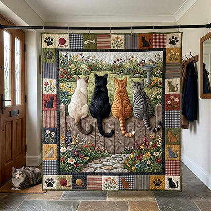 Whiskers Through the Seasons Quilted Blanket GFTONTD2440