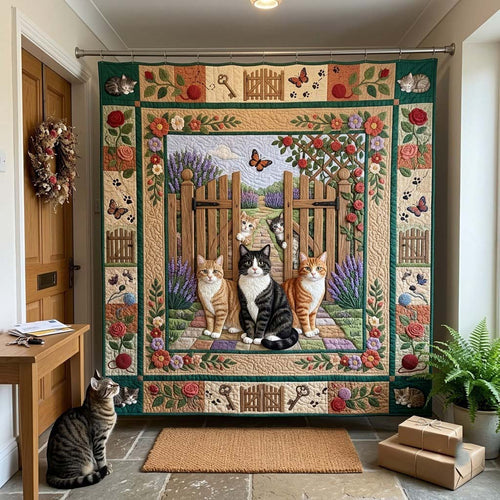 Whiskers Through the Seasons Quilted Blanket GFTONTD2441