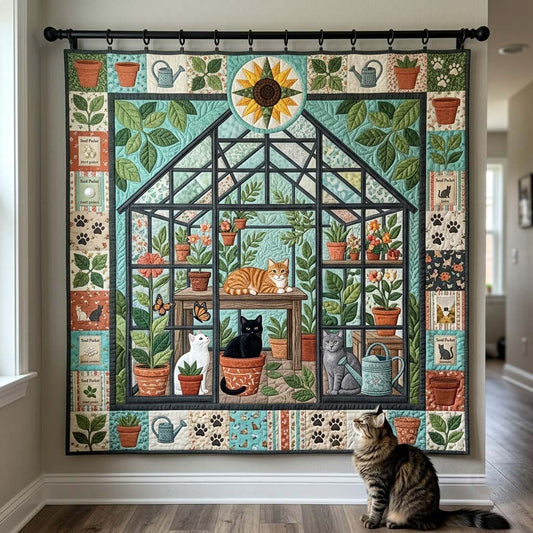 Whiskers Through the Seasons Quilted Blanket GFTONTD2442