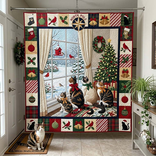 Whiskers Through the Seasons Quilted Blanket GFTONTD2446