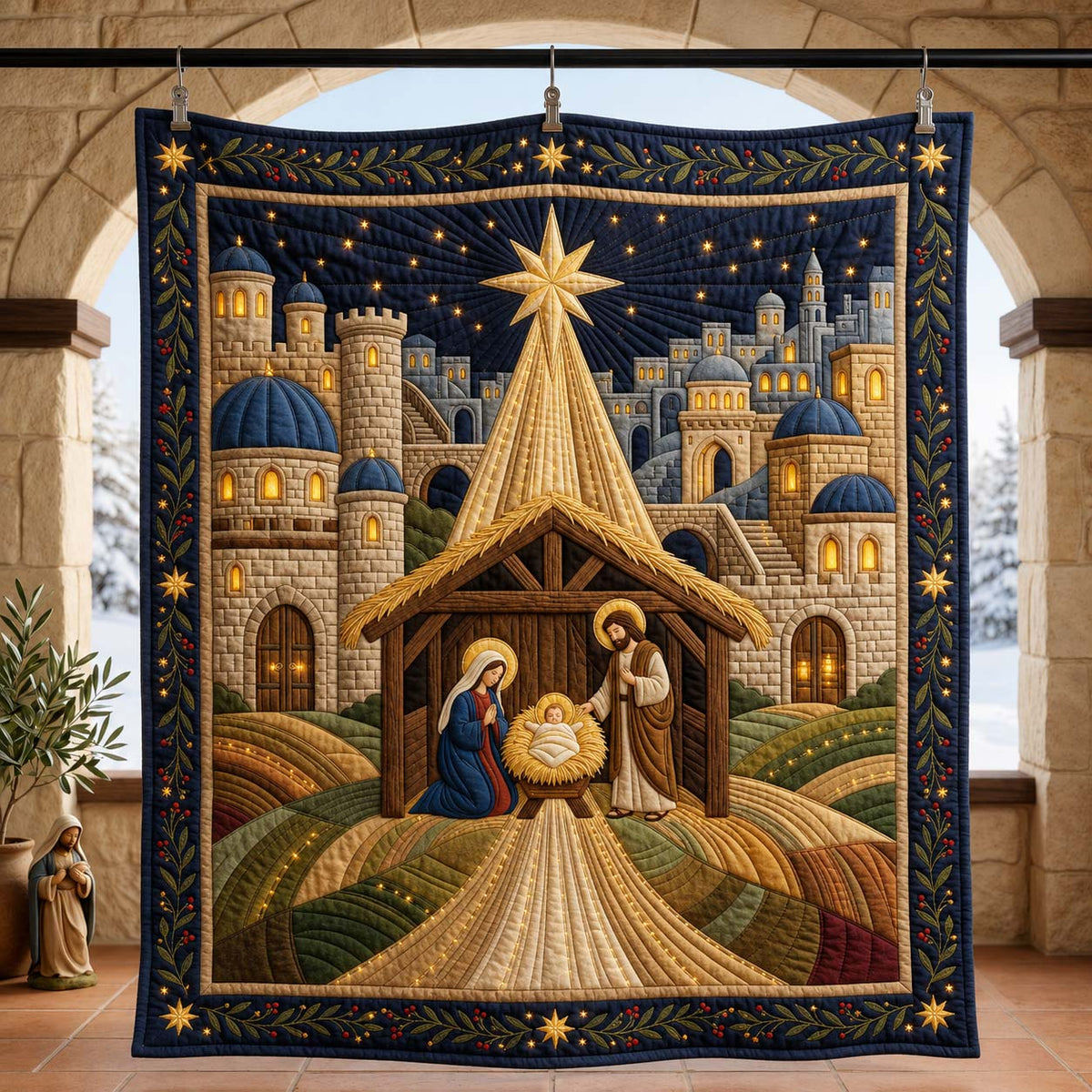 Light of Bethlehem Quilted Blanket GFTONTD2460