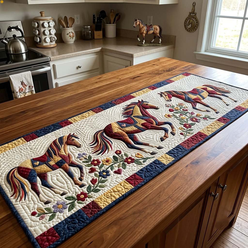 Saddle And Bloom Quilted Table Runner GFTONTD2502