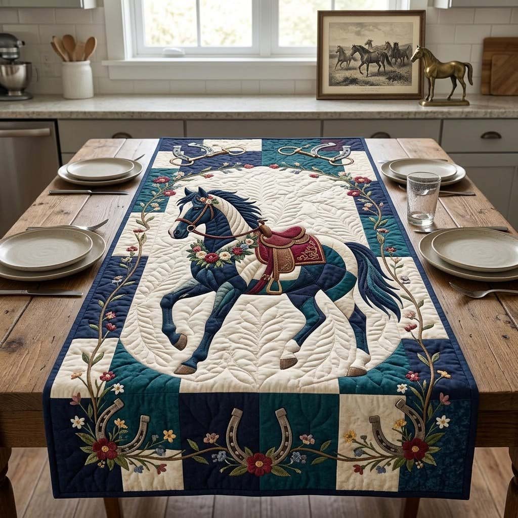 Saddle And Bloom Quilted Table Runner GFTONTD2505