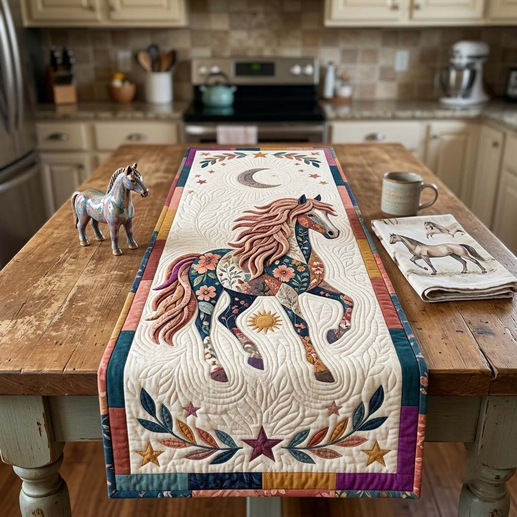 Saddle And Bloom Quilted Table Runner GFTONTD2507