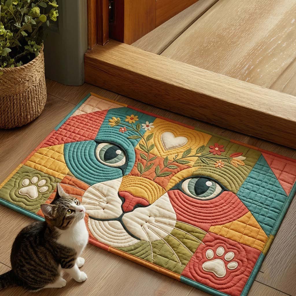 Whiskered Blooms Doormat GFTONTD2522
