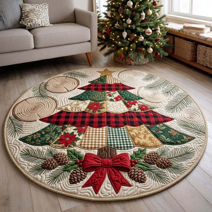 Evergreen Elegance Quilted Round Mat GFTONTD2548