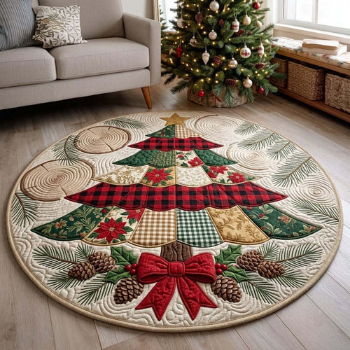 Evergreen Elegance Quilted Round Mat GFTONTD2548