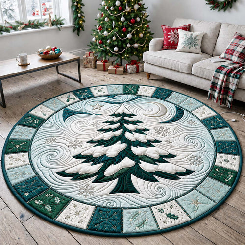 Evergreen Elegance Quilted Round Mat GFTONTD2549