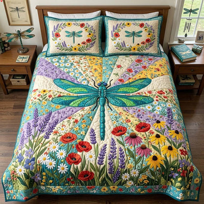 Wings of the Garden 3-Piece Quilted Bedding Set GFTONTD2570