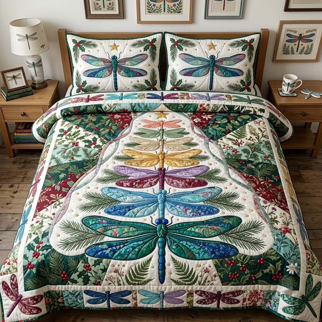 Wings of the Garden 3-Piece Quilted Bedding Set GFTONTD2576