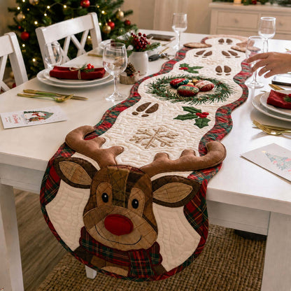 Shaped Christmas Magic Custom Shape Quilted Table Runner GFTONTD2619