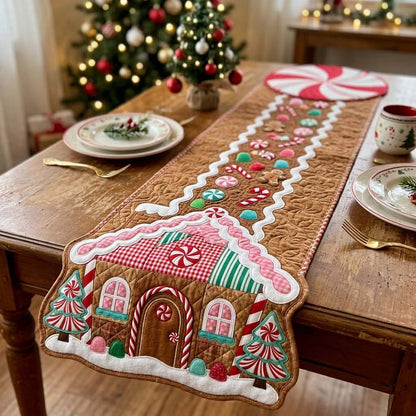 Shaped Christmas Magic Custom Shape Quilted Table Runner GFTONTD2620