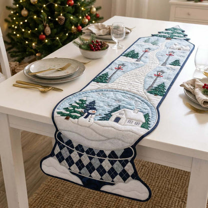 Shaped Christmas Magic Custom Shape Quilted Table Runner GFTONTD2621