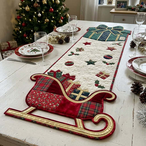 Shaped Christmas Magic Custom Shape Quilted Table Runner GFTONTD2622