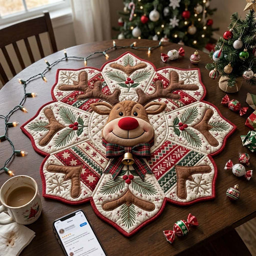 Merry Table Magic Custom Shape Quilted Table Topper GFTONTD2626