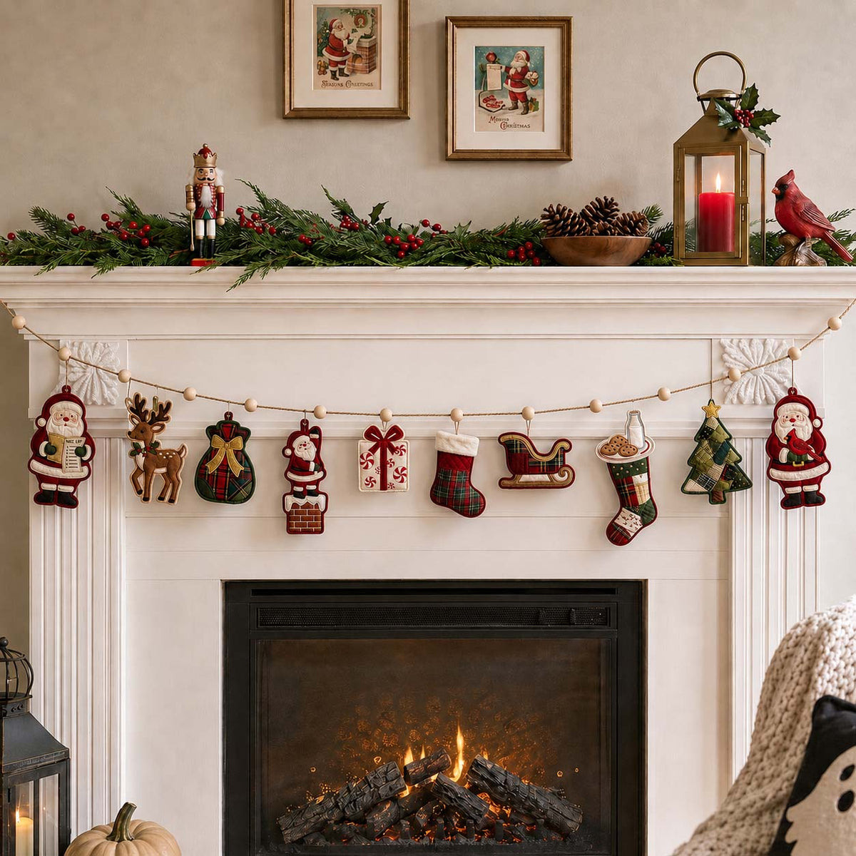 Stories by the Fire Custom Shape Quilted Garland GFTONTD2656